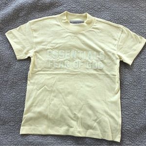 Fear of God Essentials Long Sleeve Tee Shirt Canary yellow NWT